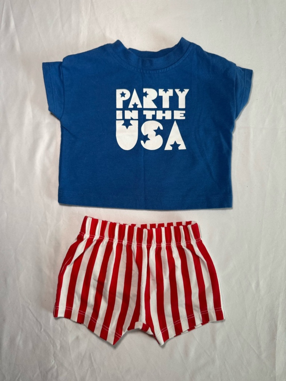 Cat & Jack Red and White Striped Baby Shorts